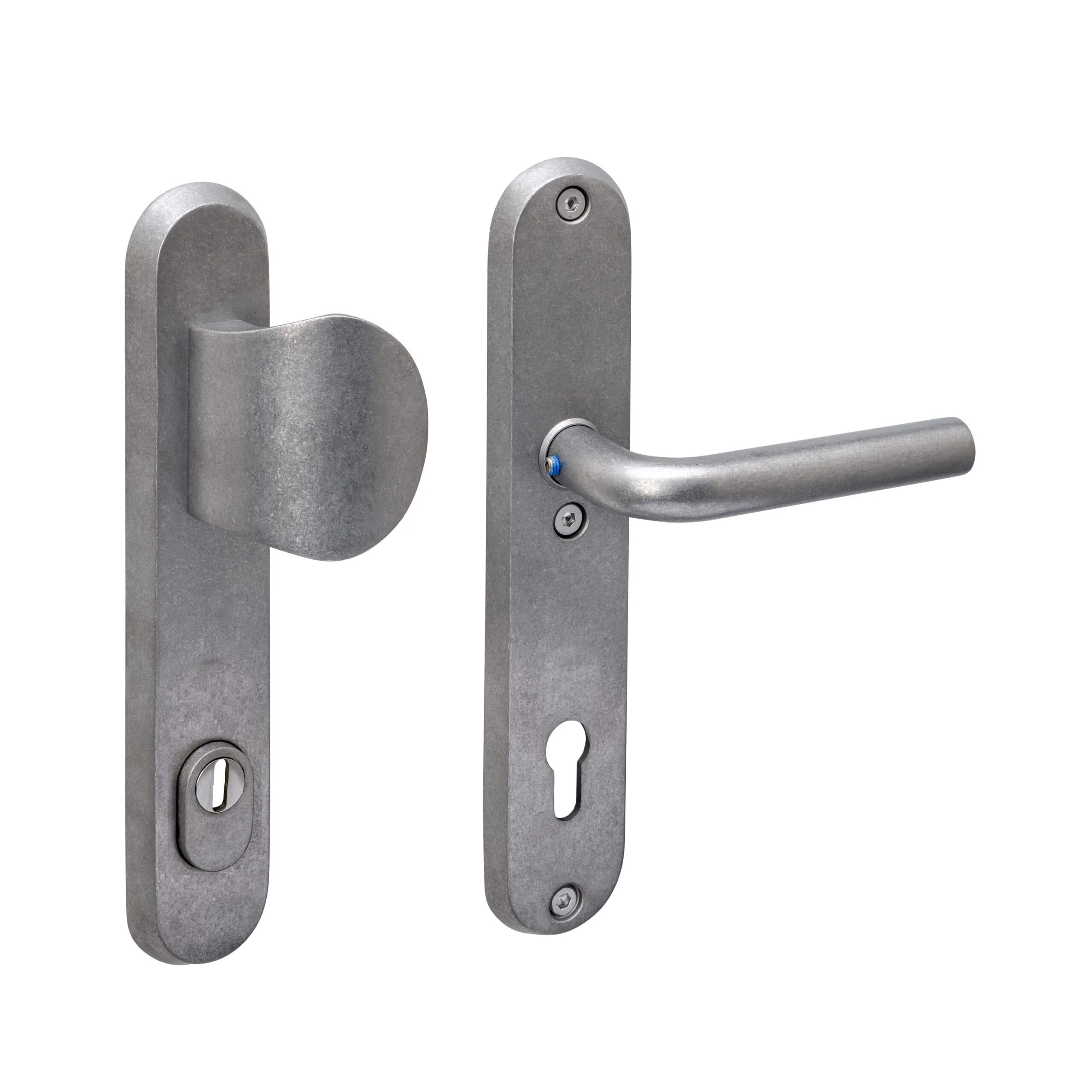 Intersteel | Veiligheidsbeslag Luzern | Ovaal | PC92 | RVS Getrommeld