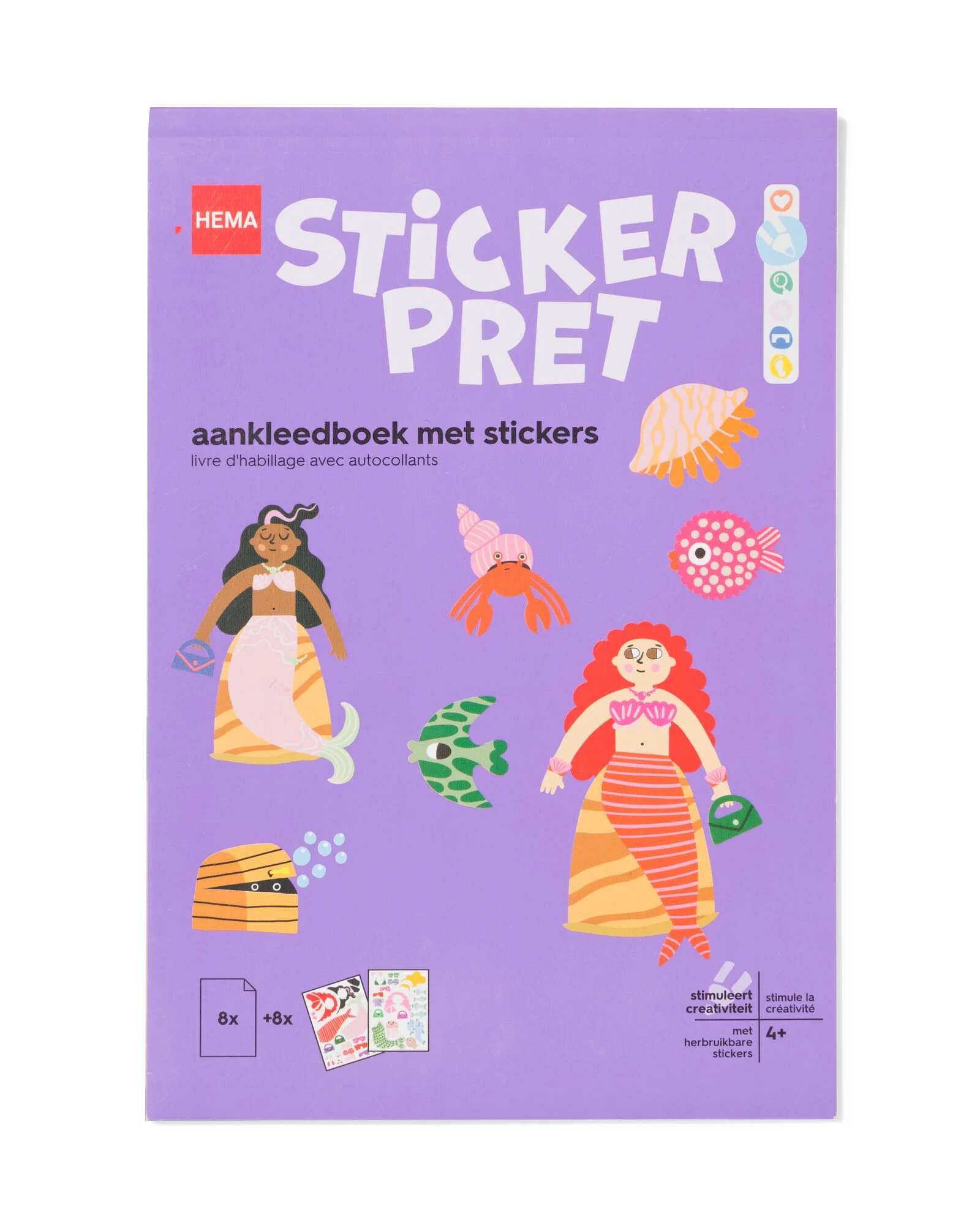 HEMA HEMA Aankleedboek Met Stickers Zeemeerminnen