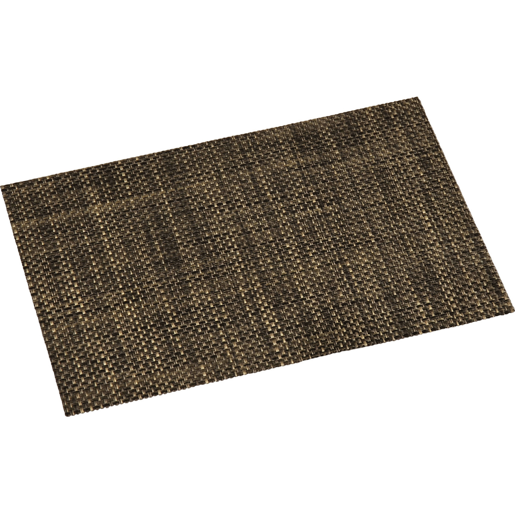 Kesper tafel placemats/onderleggers - 10x - messing bruin - 29 x 43 cm - kunststof geweven