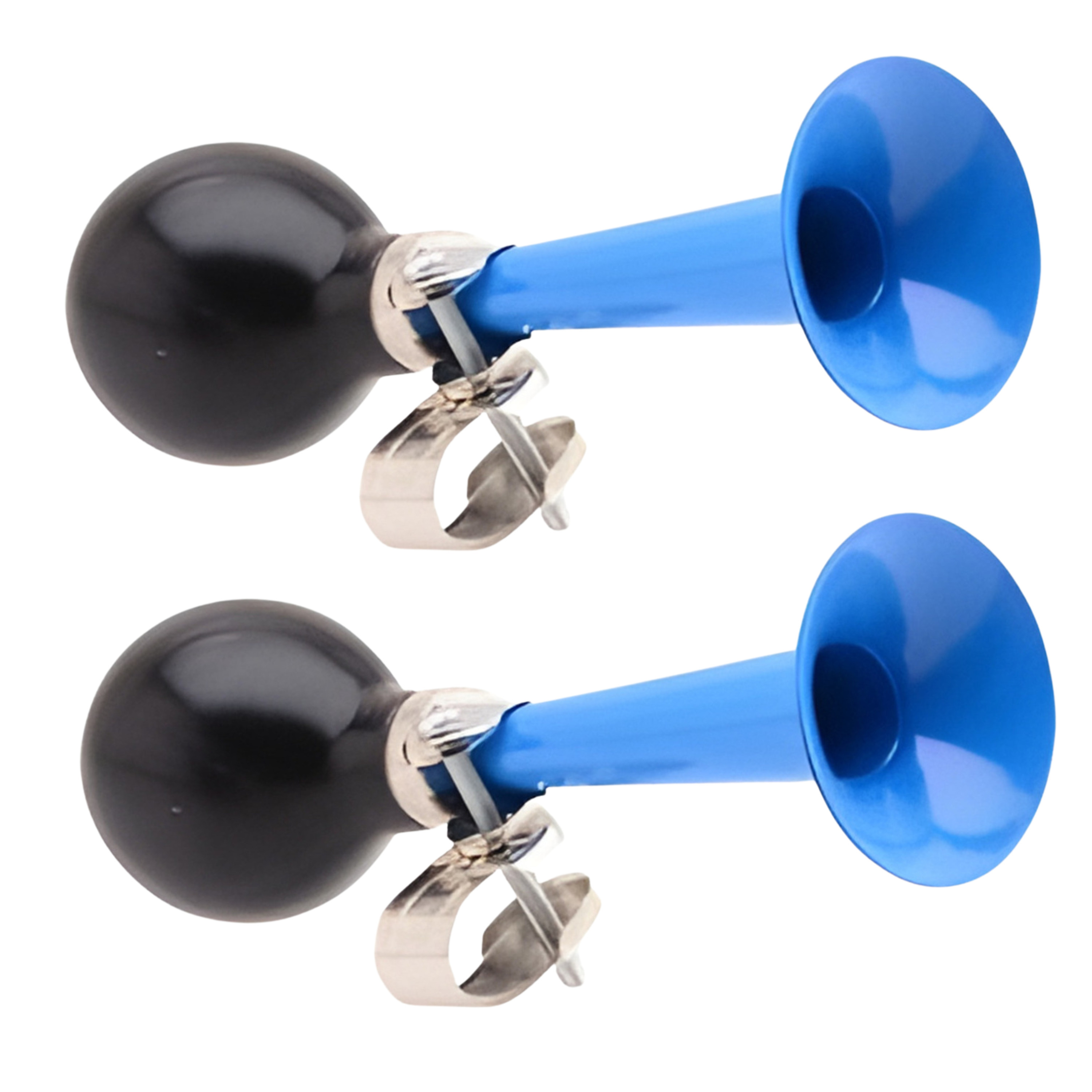 Johntoy?Fiets toeter - 2x - metaal - blauw - Kinderen - Kinderfiets -