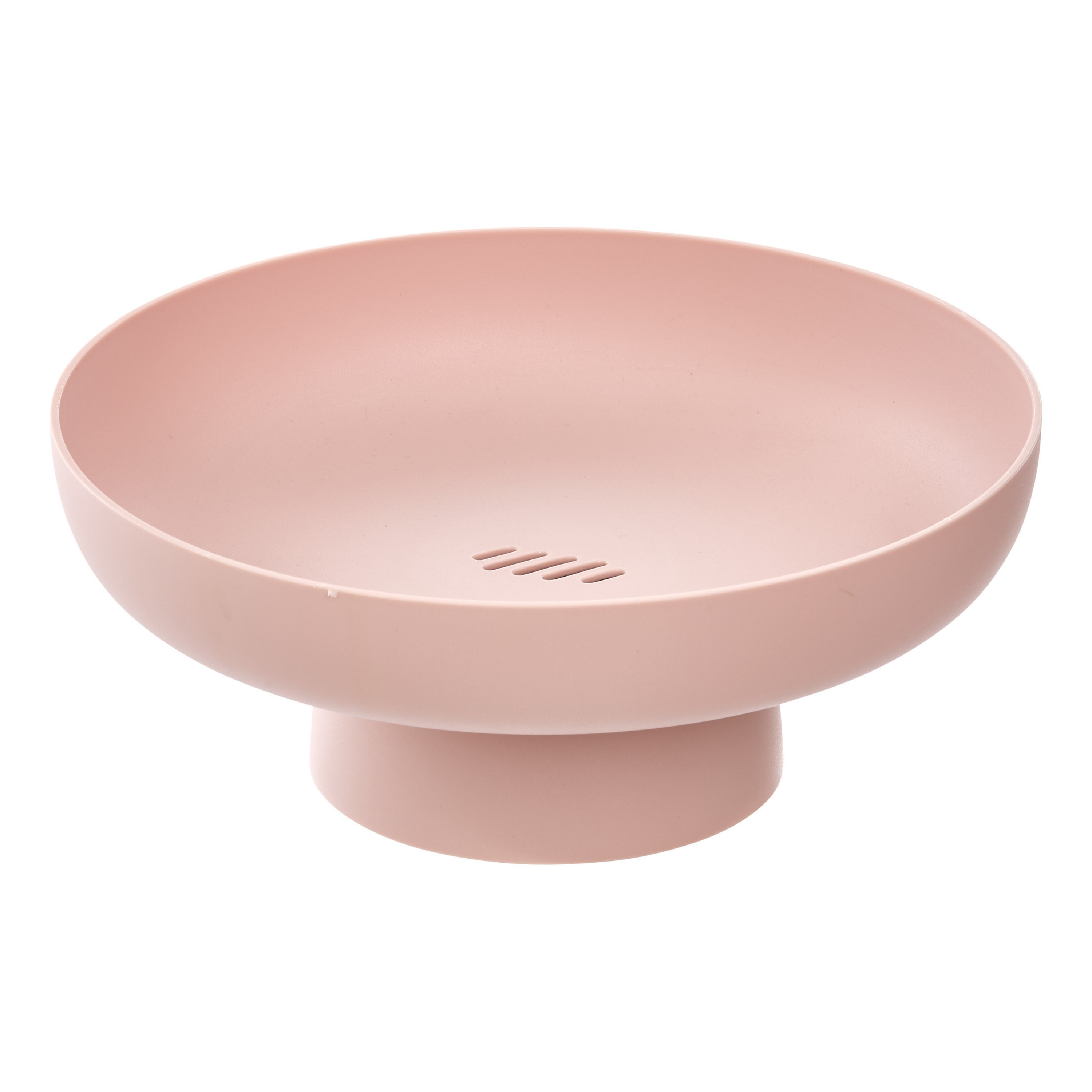 5Five Fruitmand - roze - kunststof - D26 x H11 cm - fruitschaal -