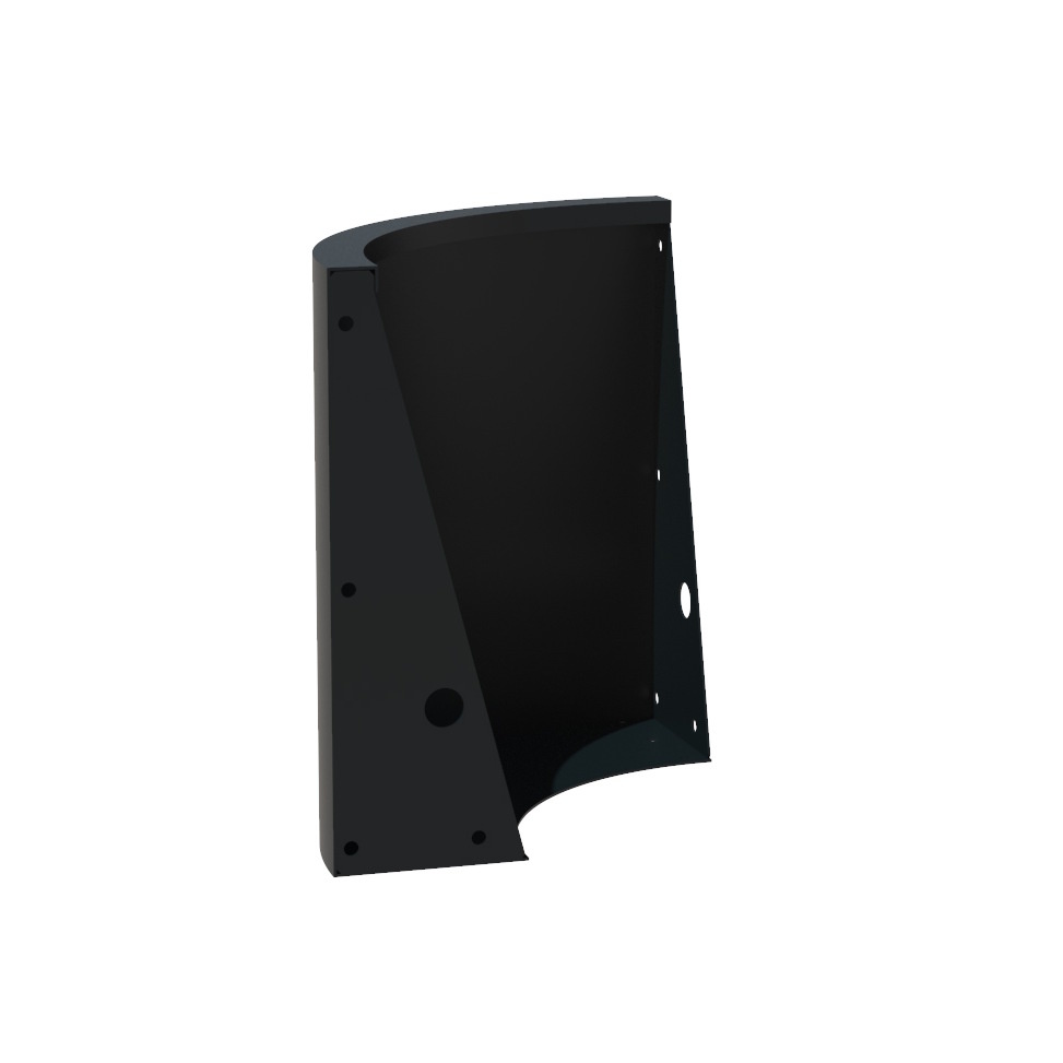 Keerwand aluminium 50 x 50 cm buitenbocht