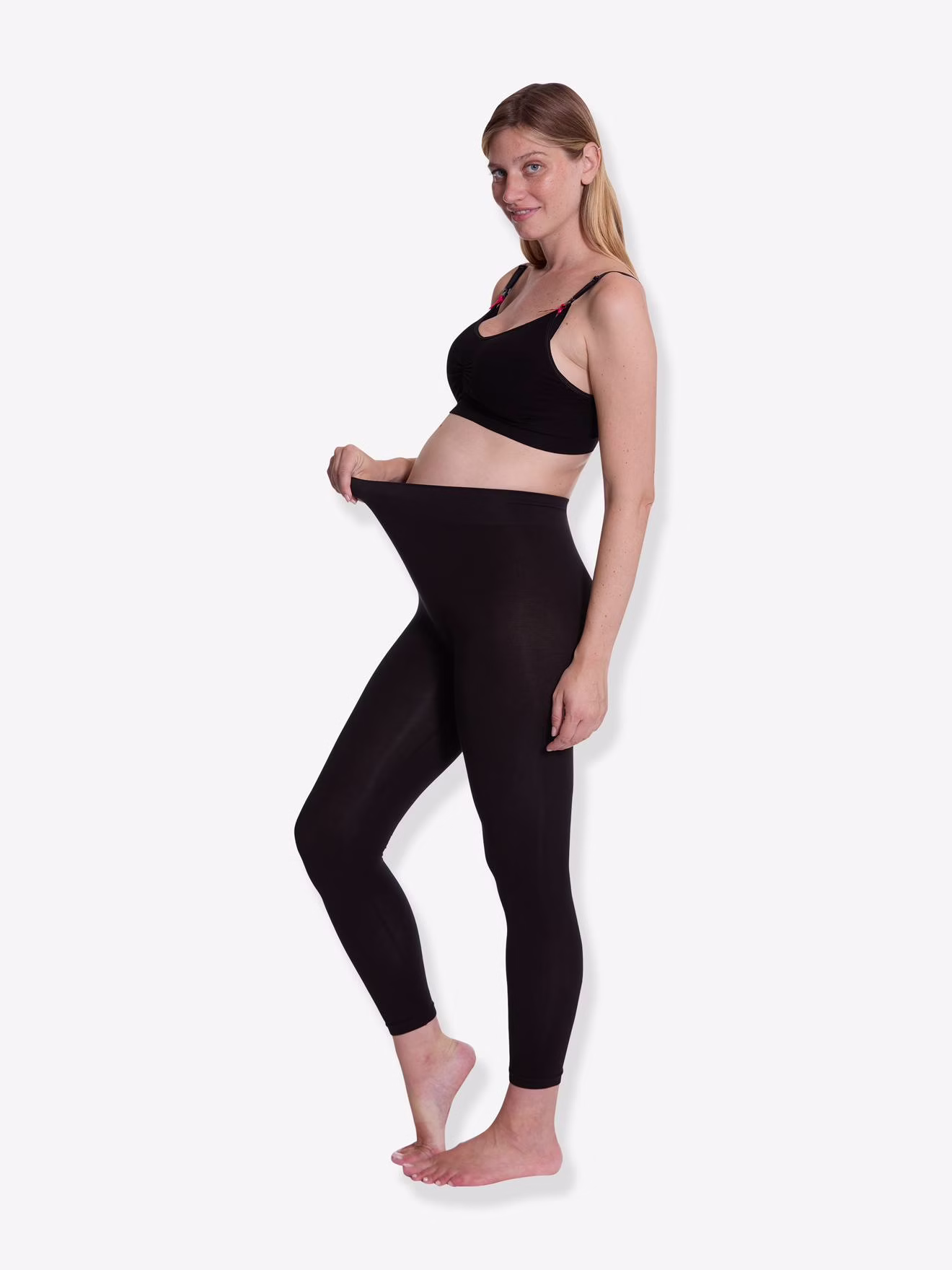 Naadloze legging voor dames zwart