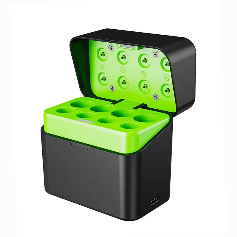 GONODY GD-LCD8100 1.5V AA/AAA Oplaadbare Lithium-ion batterij met Slimme LCD-display Type-C Oplaadbare batterij opladerd