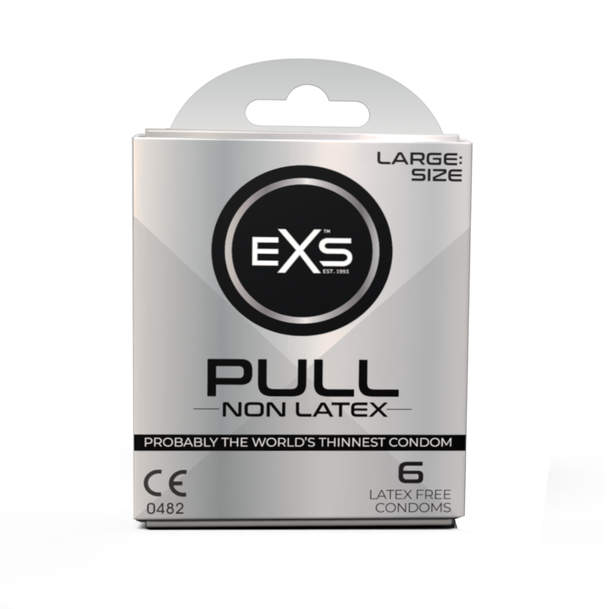 EXS Pull Large XL (60mm) Latexvrije Condooms Met Strip 6 stuks