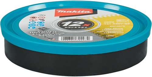 Makita Accessoires doorslijpschijf rvs a60v 115x22,23x1,0mm - e-17114-12