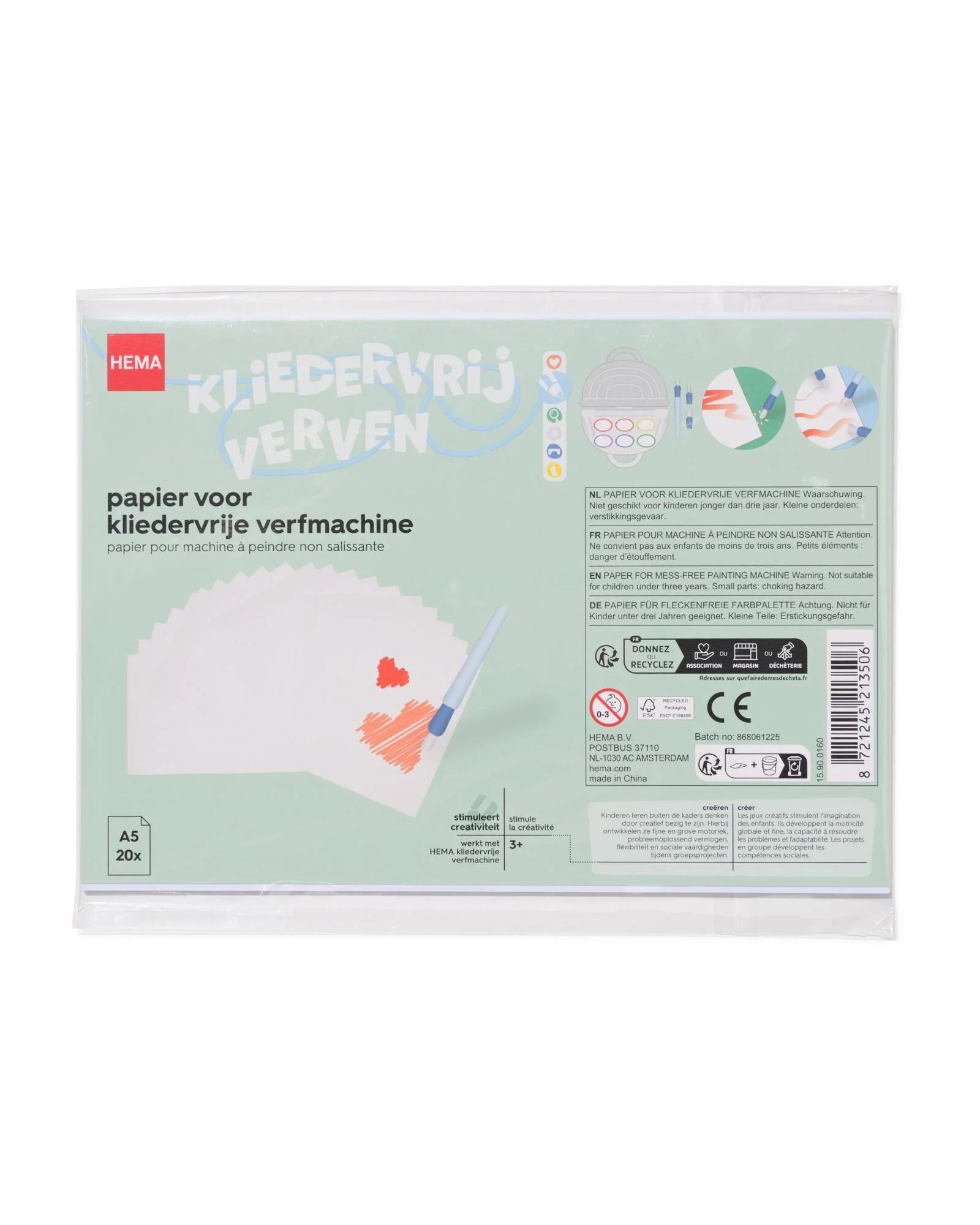 HEMA HEMA Speciaal Papier Voor Kliedervrije Verfmachine - 20 Stuks