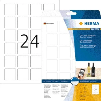 Etiket herma 9642 40x40mm qr-code wit 600st | 32 stuks