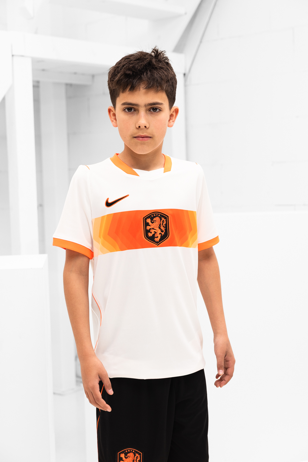 Nederlands Elftal Shirt Uit Junior 2026/2028 - Maat 164 - Kleur: WitOranje | Soccerfanshop
