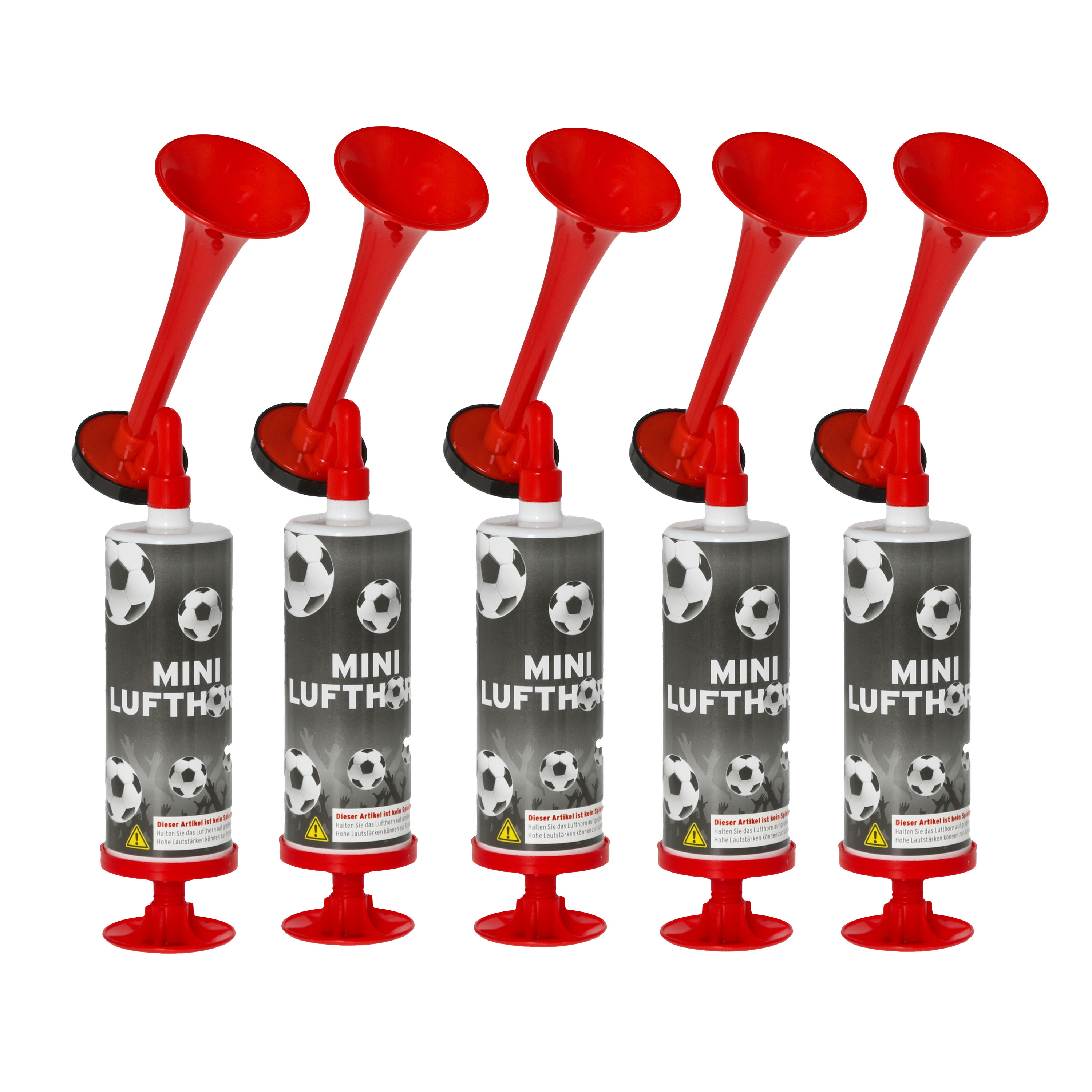 Luchthoorn - 10x - EK/WK - op luchtdruk - 13 cm - supporter - voetbal