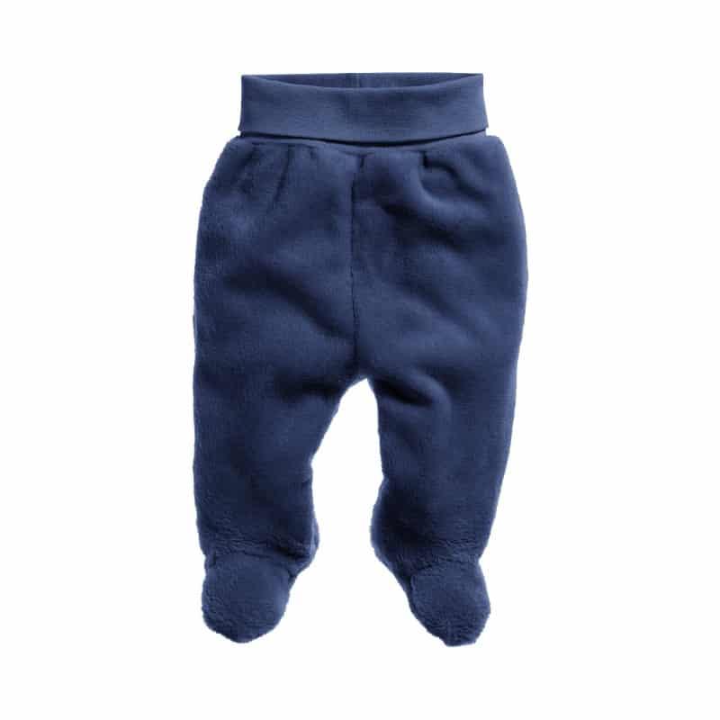 Playshoes Schnizler babybroekje met voetjes fleece Uni Marine-74