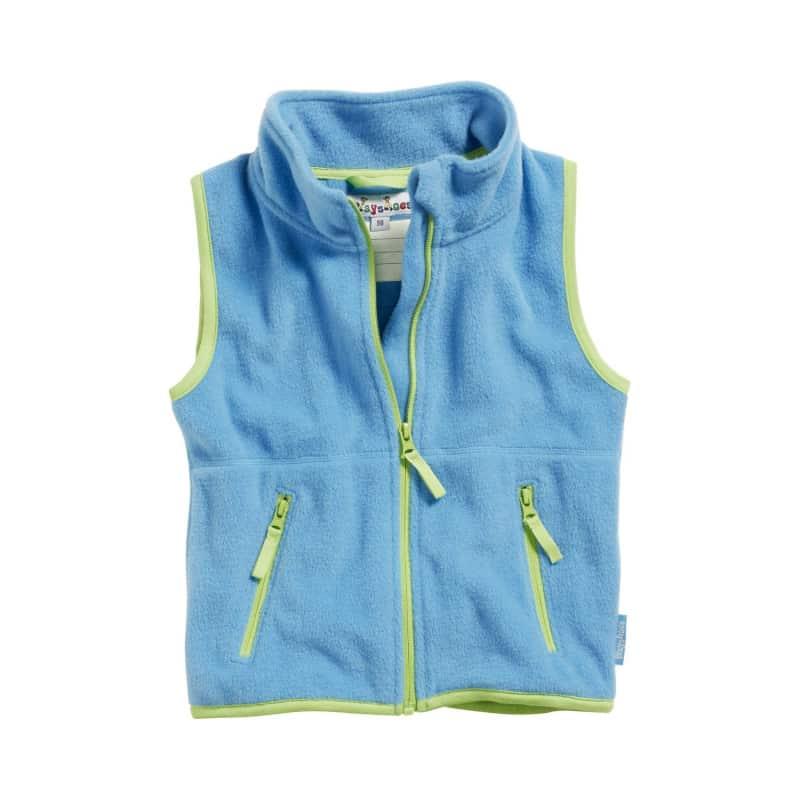 Playshoes fleece vestje contrast Aqua Blauw-86
