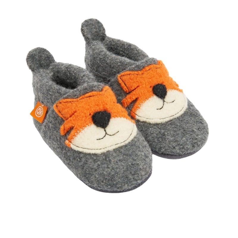 Orangenkinder babyslofjes wol Tiger grey-26-27