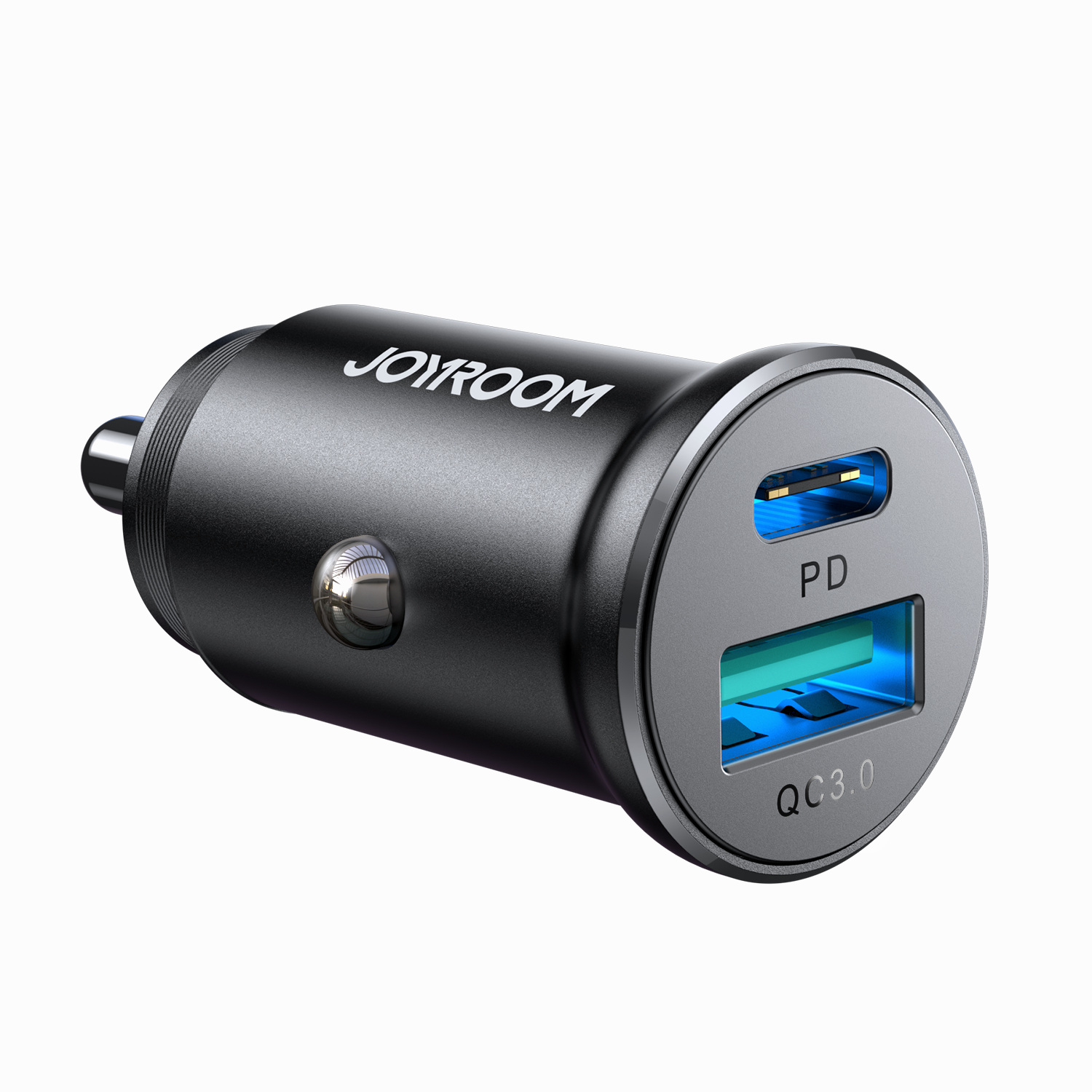 Joyroom 30W USB-A en USB-C Mini Autolader - Zwart
