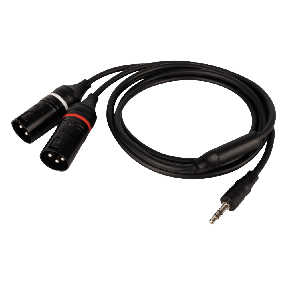 DAP FL120 verloopkabel 1x minijack naar 2x XLR male 0,75m