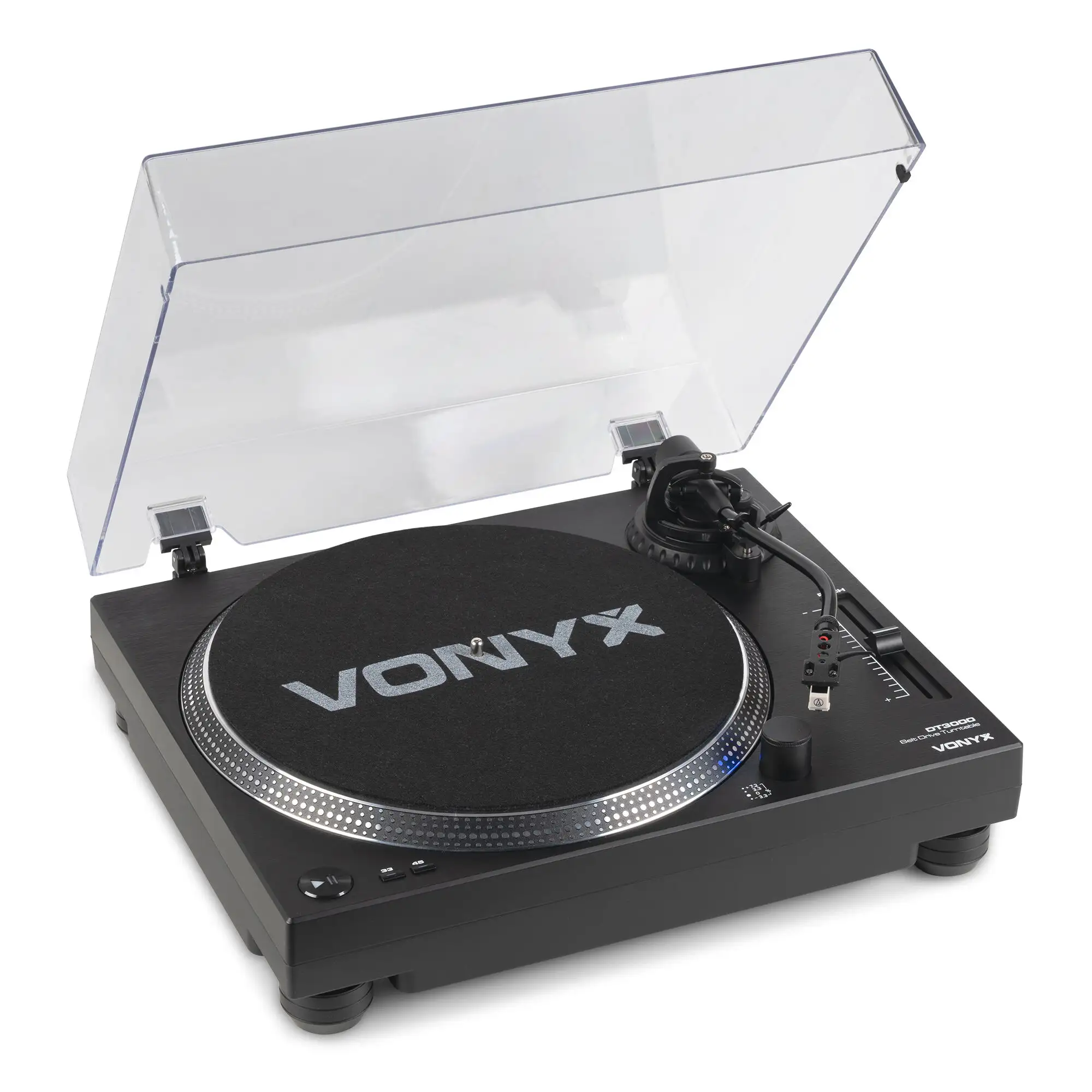 Vonyx DT3000 DJ draaitafel - Riemaangedreven platenspeler - Met Audio