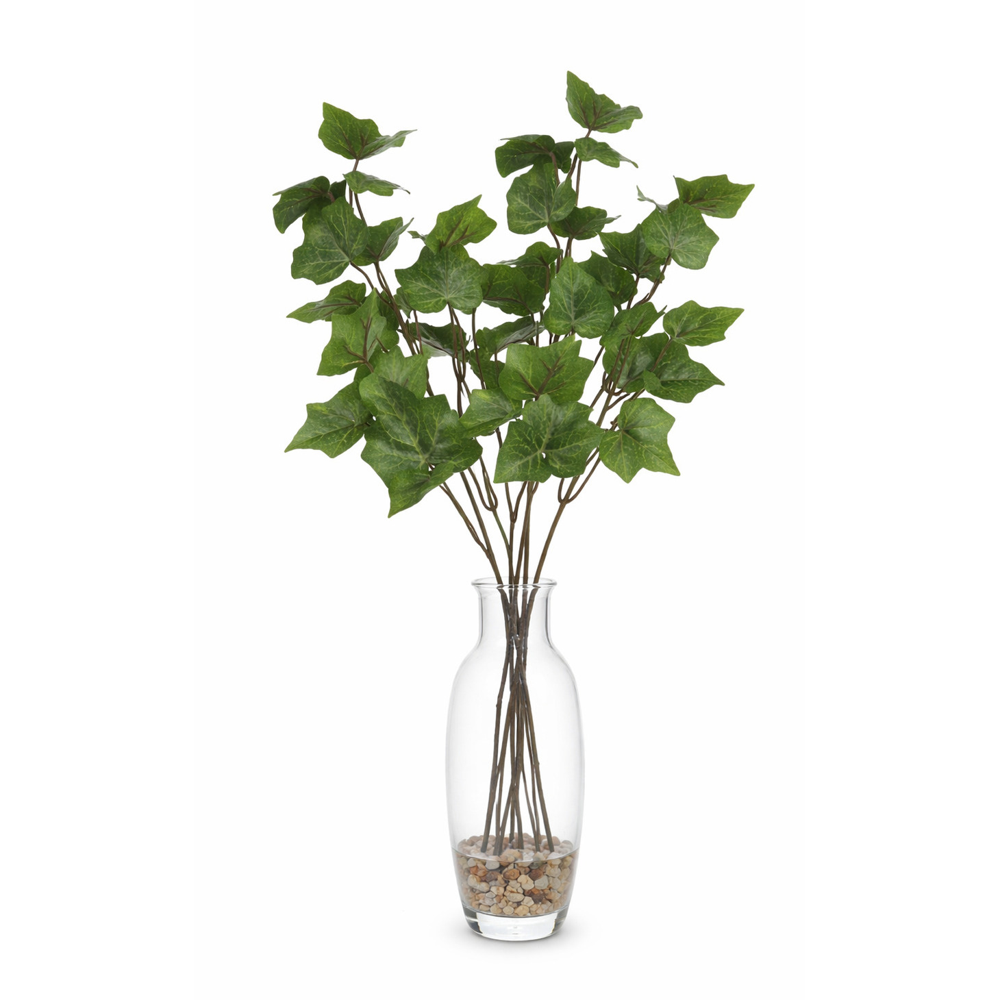 Kunsttak / kunstbloem Hedera - 3x - 55 cm - groen - boeket opvulling bladgroen