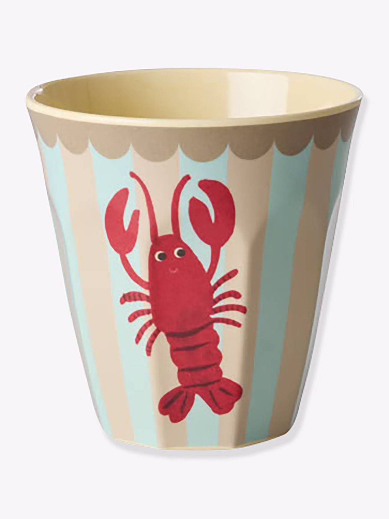 Melamine beker met RICE garnalenprint 250 ml hemelsblauw