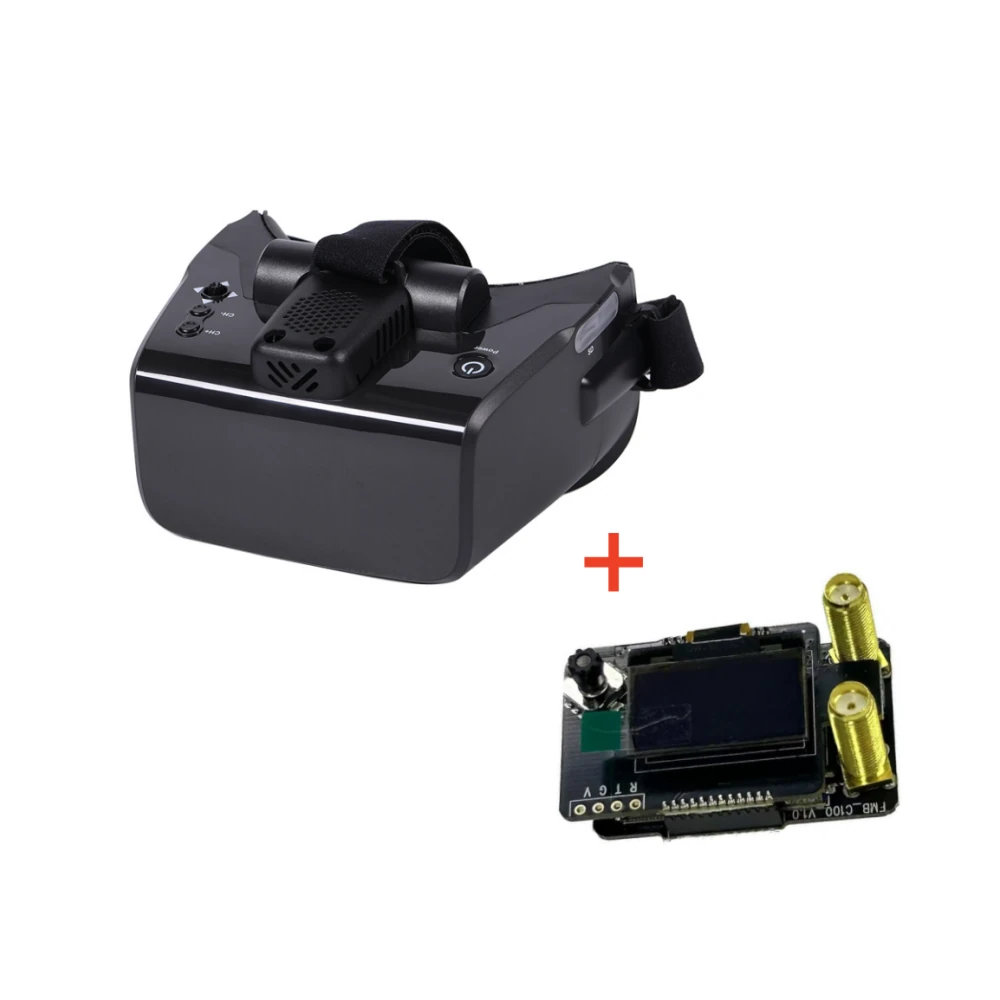 DirectFPV Fox Pro FPV-bril, 4" 1136*640 OLED, 1.3/2.4/4.9/5.8GHz multi-band, dual diversity ontvanger, ingebouwde DVR, 4