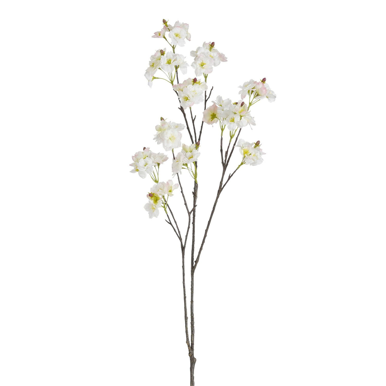 Mica Decorations Kunstbloem Bloesem Floral - H106 cm - wit -