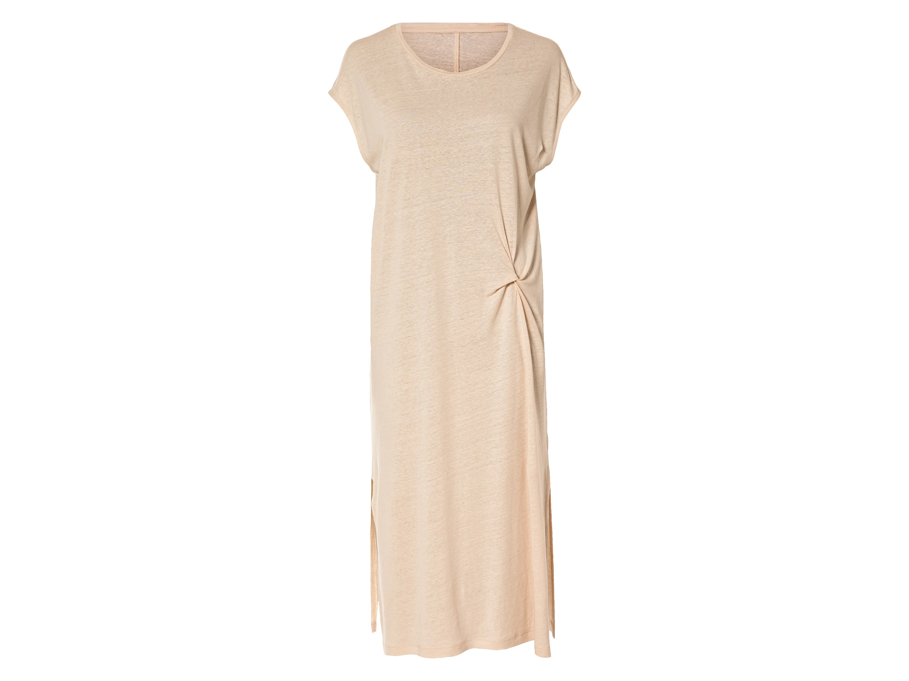 esmara Dames linnen jurk (L (44/46), Beige)