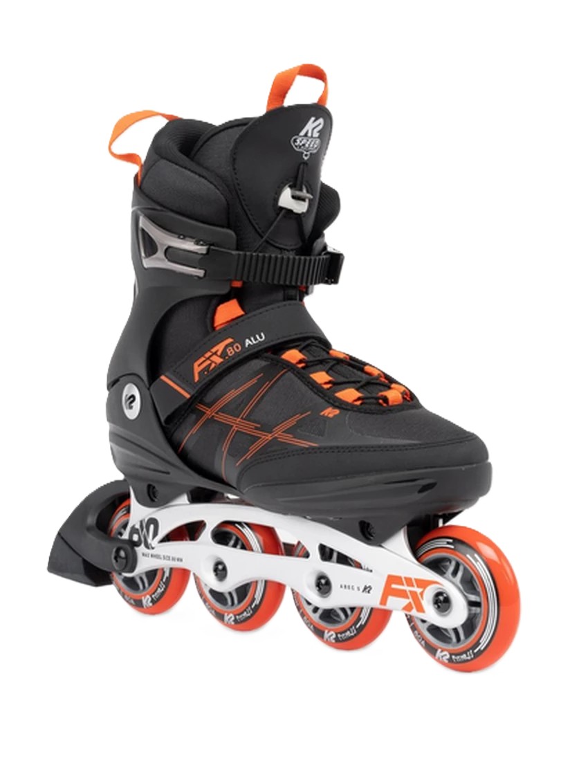 K2 - F.i.t. 80 Alu Black Orange - Recreatie Fitness Skates  - 44.5
