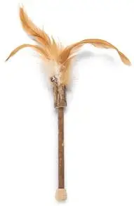 Beeztees kattenspeelgoed matatabi met veren 22x3x3cm bruin