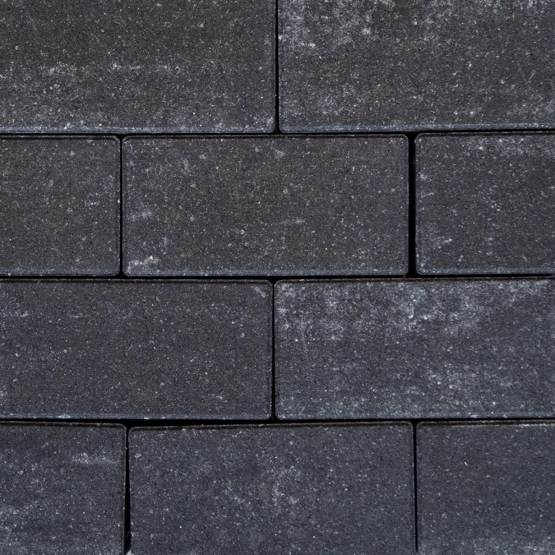 Minimaal 75! Sierbetonklinker drive 21x10,5x8 cm Night zwart/grijs bestrating tegel Gardenlux - Gardenlux