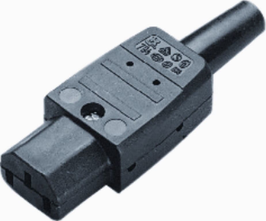 Kaiser toestelcontactstop C13 Female zwart