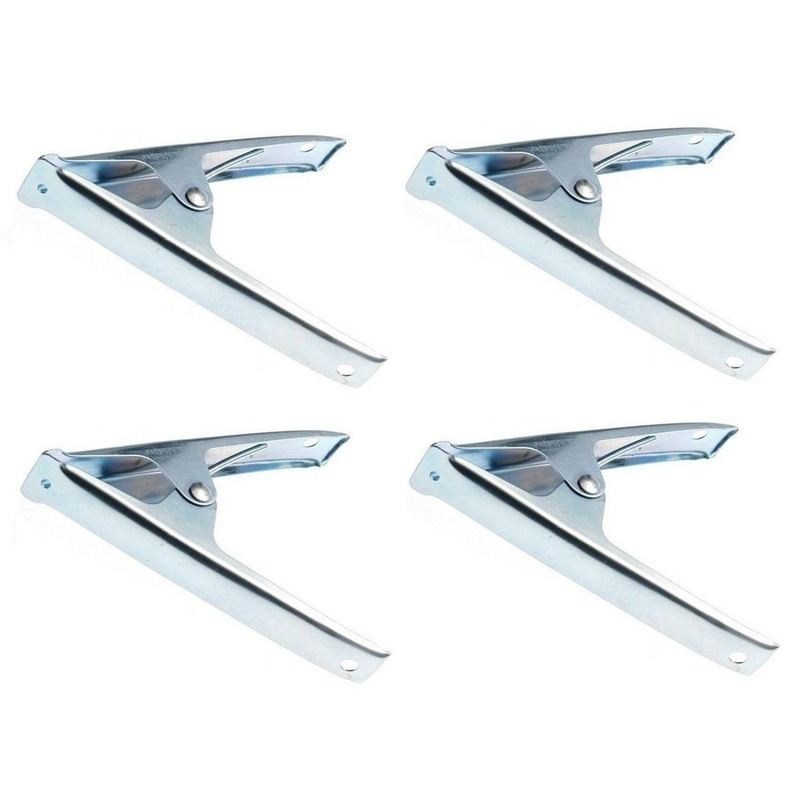 Zeilklem - 4x - zeilclip - metaal - 10 cm - Klemmen voor dekzeilen