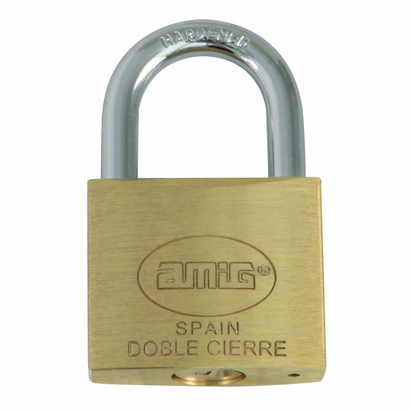 Hangslot met 2 sleutels - 40 mm - messing - kofferslot