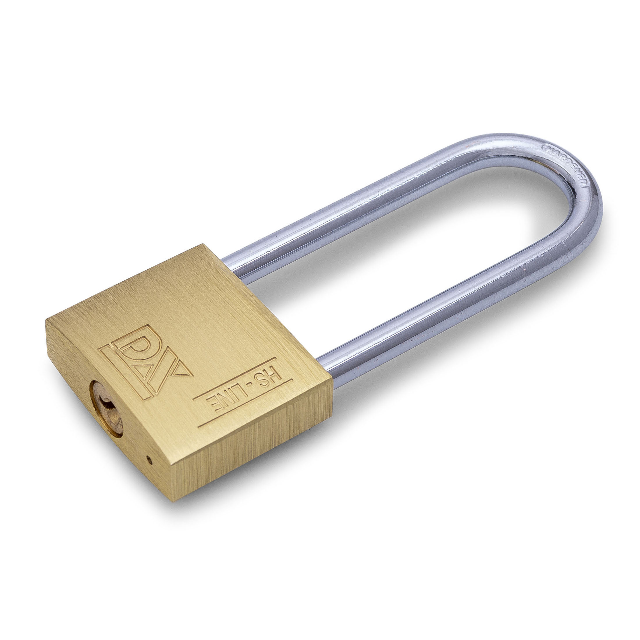 Hangslot met 2 sleutels - 30 mm - messing - 54 mm beugel - kofferslot