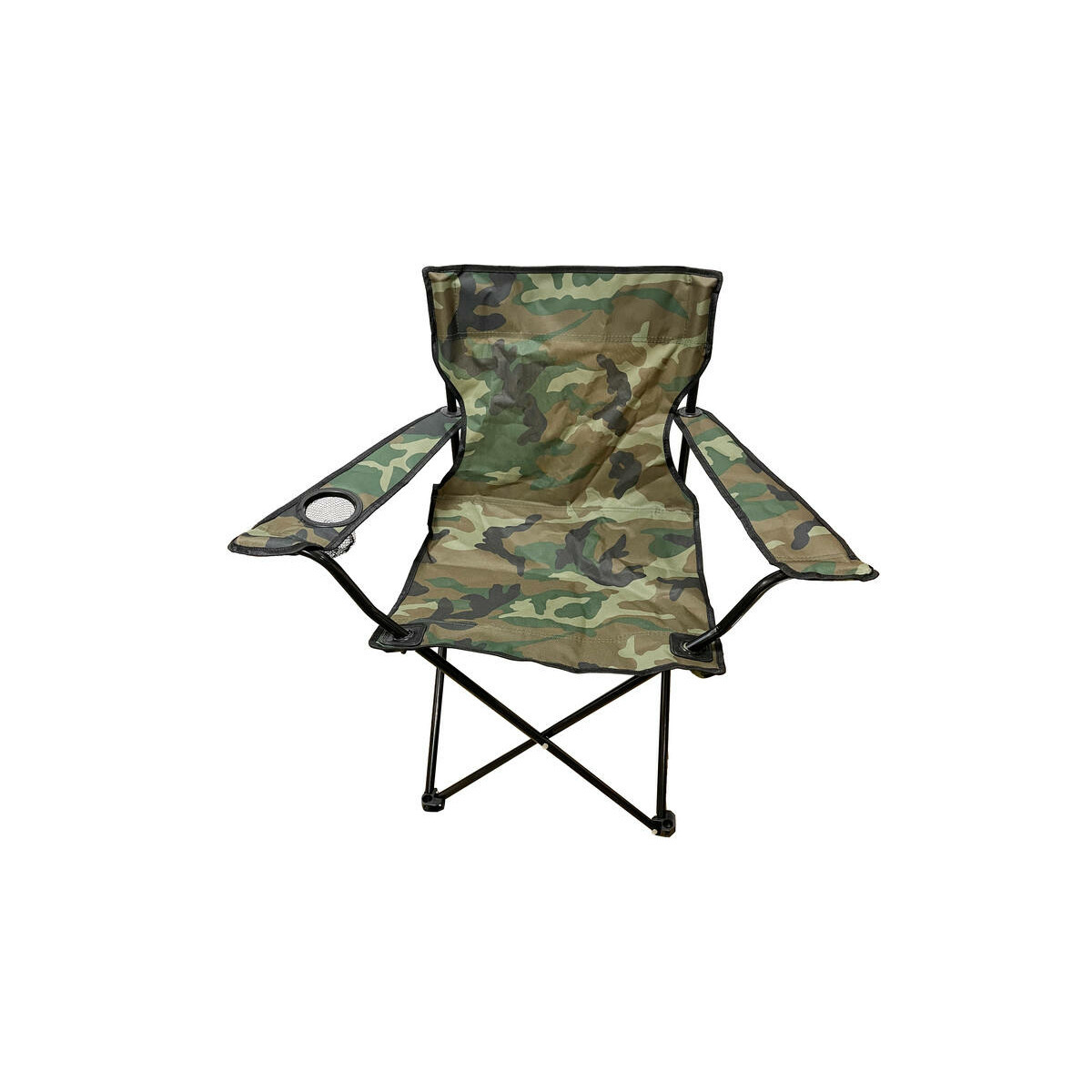 Campingstoel - camouflage - opvouwbaar - 50 x 80 cm - lichtgewicht - max 100 kg - inklapbare stoel