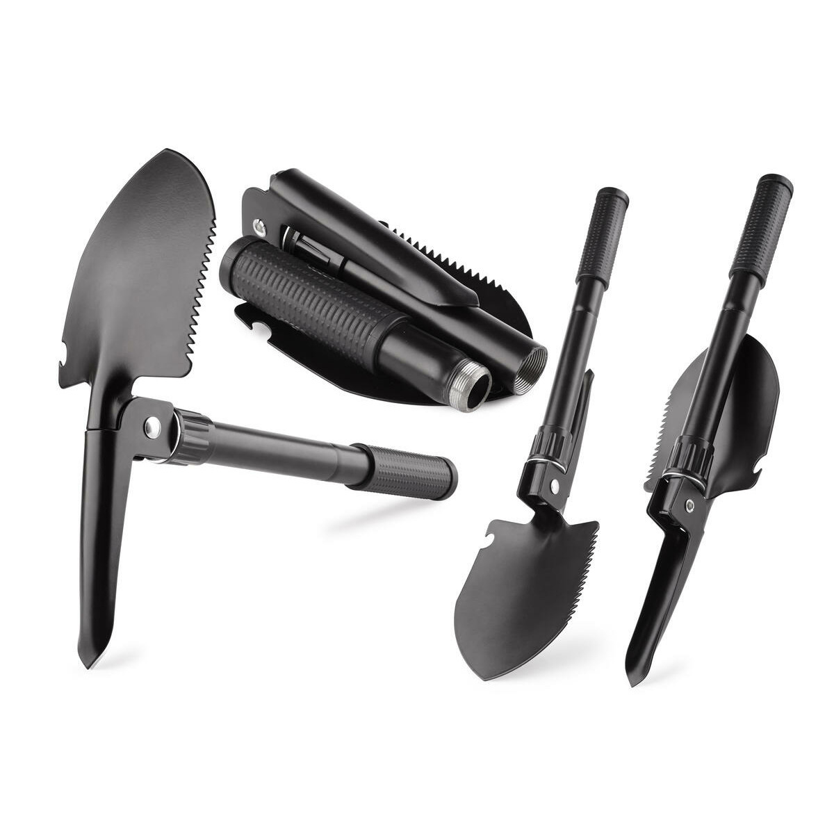 Opvouwbare schep - 41 cm - met pikhouweel en zaag - camouflage opbergtas - outdoor