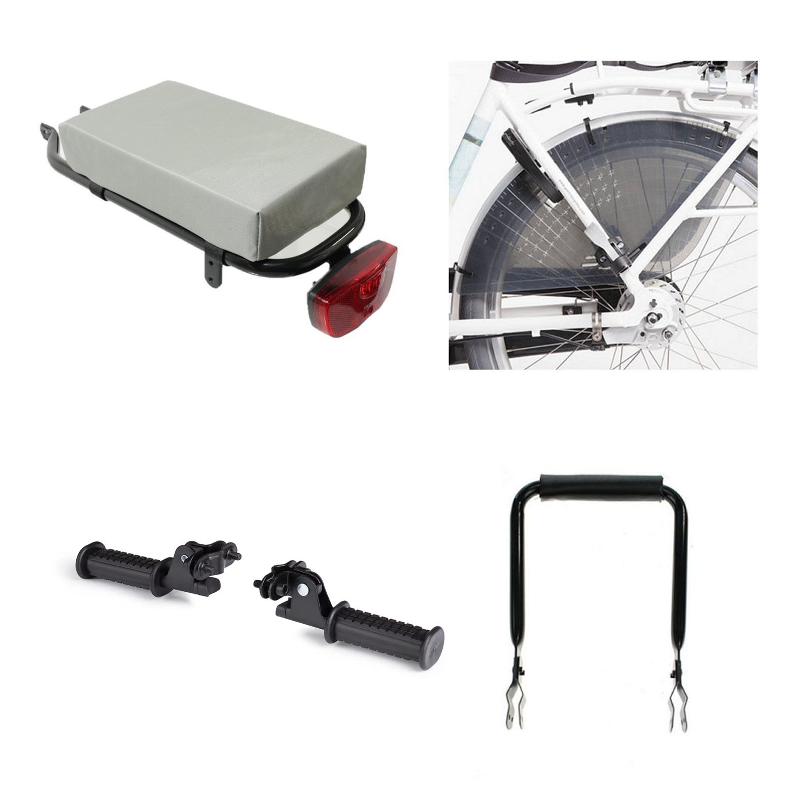 Fietskussen Hooodie Petit Zilver pakket