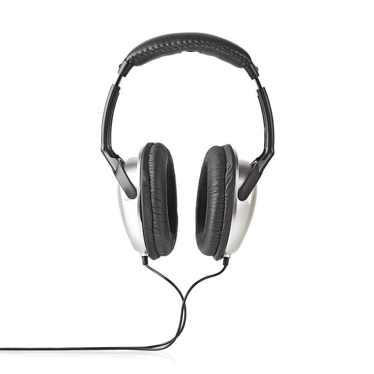 Nedis hpwd1201bk over-ear koptelefoon bedraad 6,00 m zilver/zwart