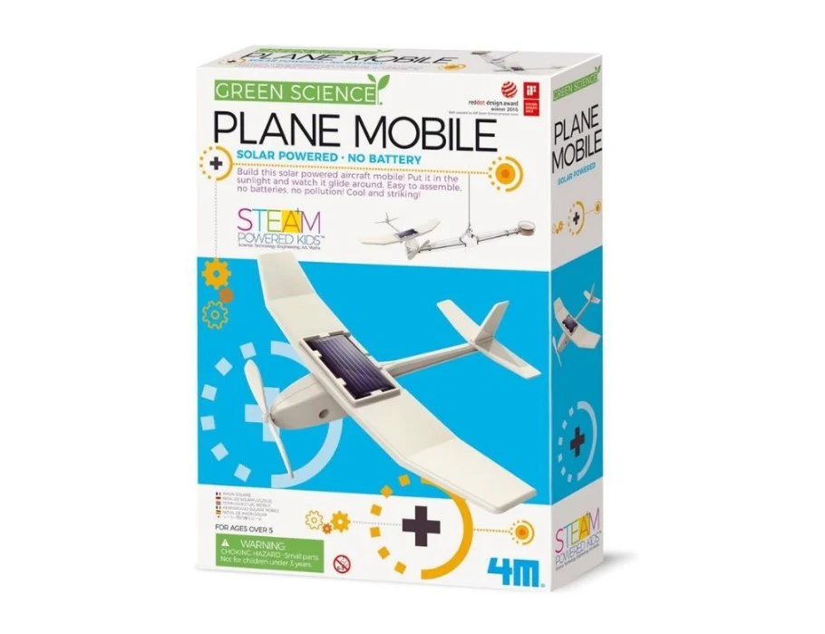 4M KidzLabs Bouwpakket -solar plane mobile