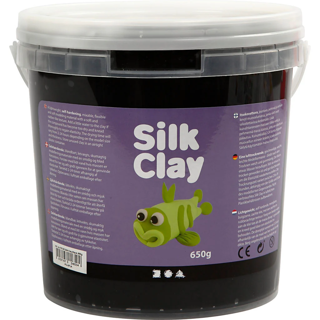 Silk Clay ®, zwart, 650 gr/ 1 emmer