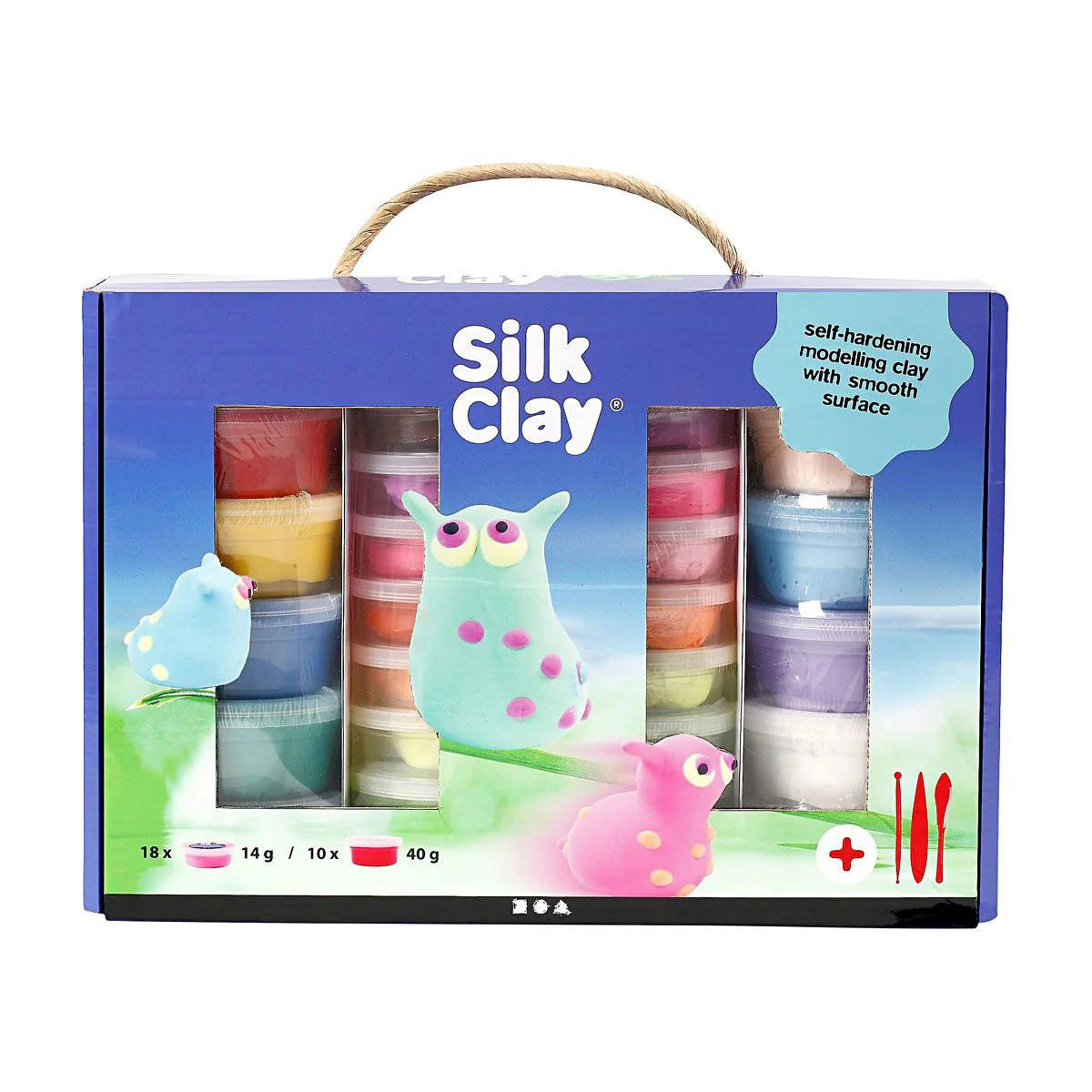 Silk Clay - - kleiset 18 x 14 gram 10 x 40 gram 31-delig