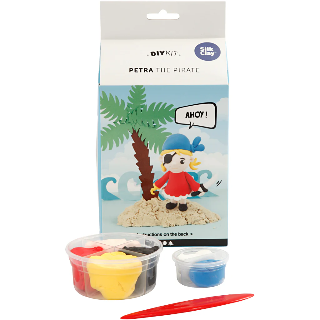 Silk Clay Funny friends, petra the pirate, 1 set