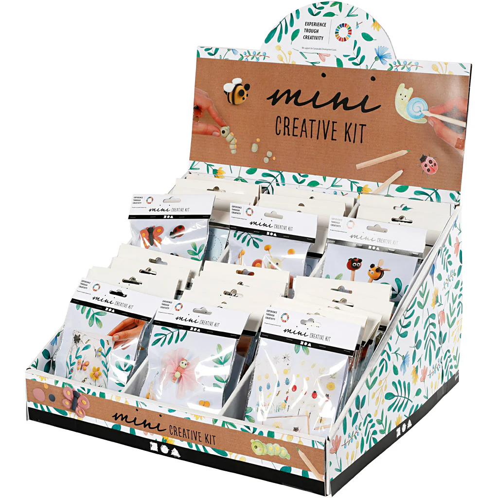 Silk Clay Display met creative mini kits, h: 539 mm, 42 set/ 1 doos