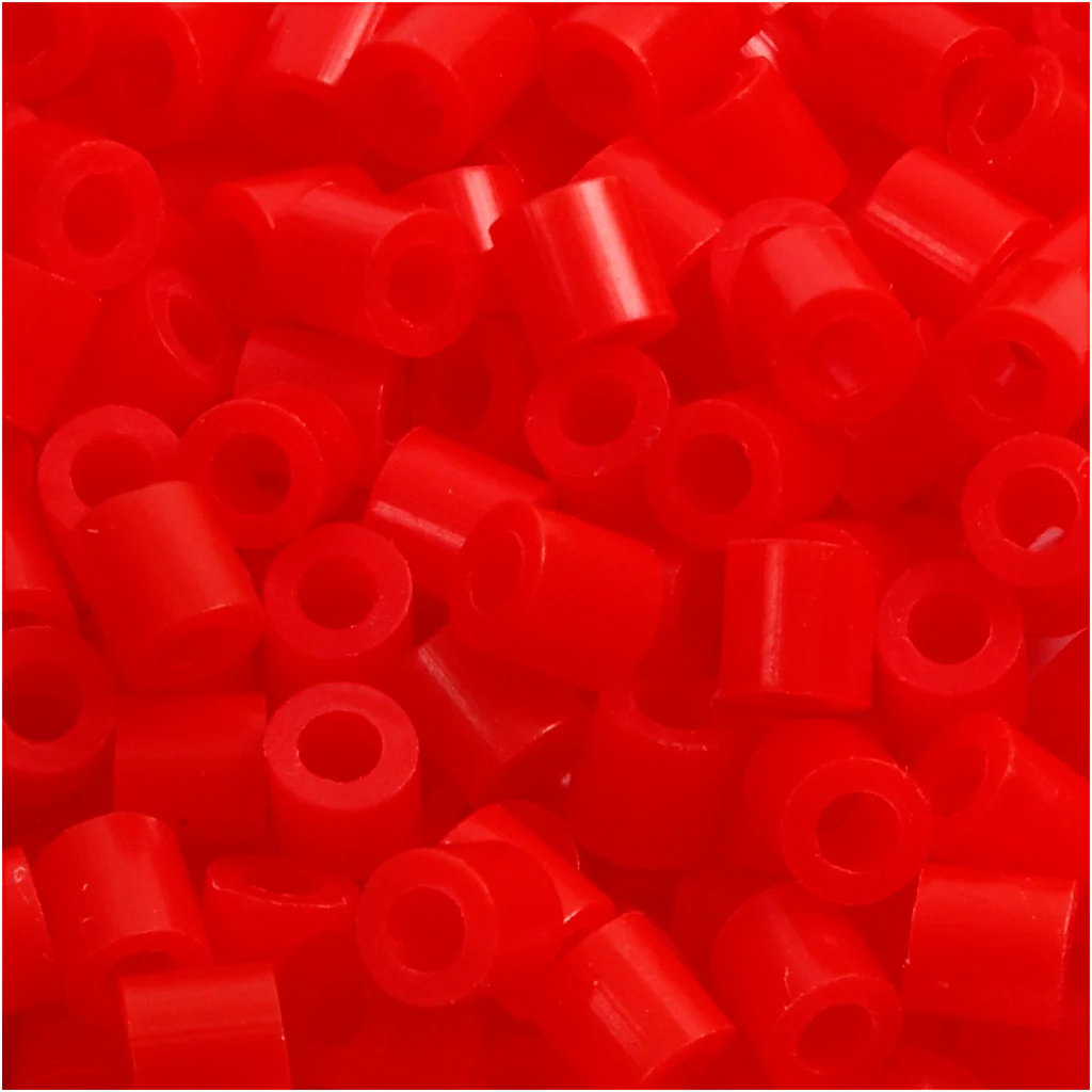 NABBI Foto kralen, afm 5x5 mm, gatgrootte 2,5 mm, medium, rood (19), 6000 stuk/ 1 doos