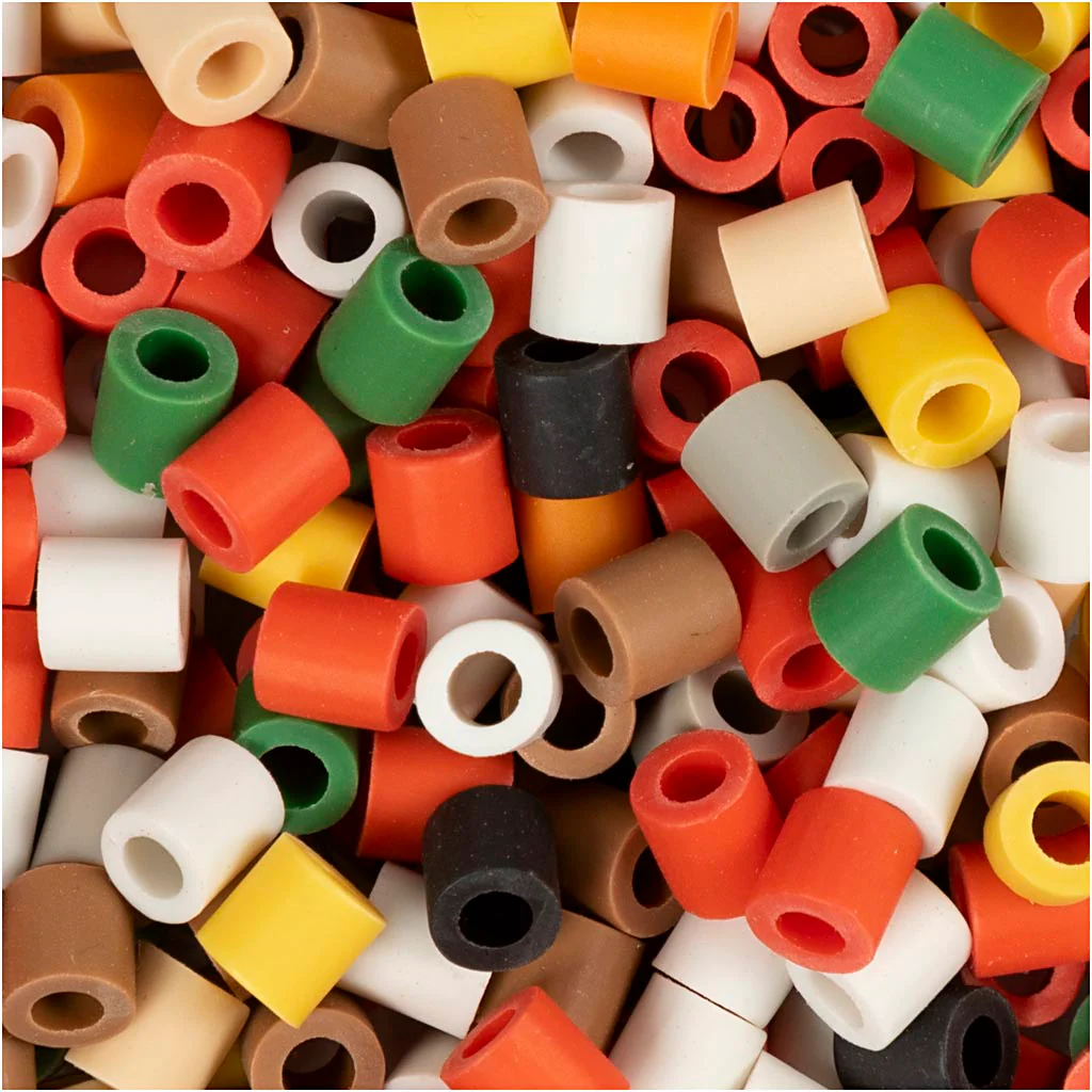 NABBI Biobeads van , afm 5x5 mm, gatgrootte 2,5 mm, medium, kerst verf, 3400 stuk/ 1 doos