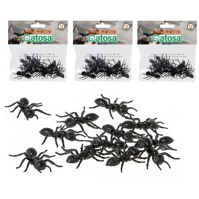 Horror decoratie mieren - 36x - plastic - 5 cm - Halloween dieren