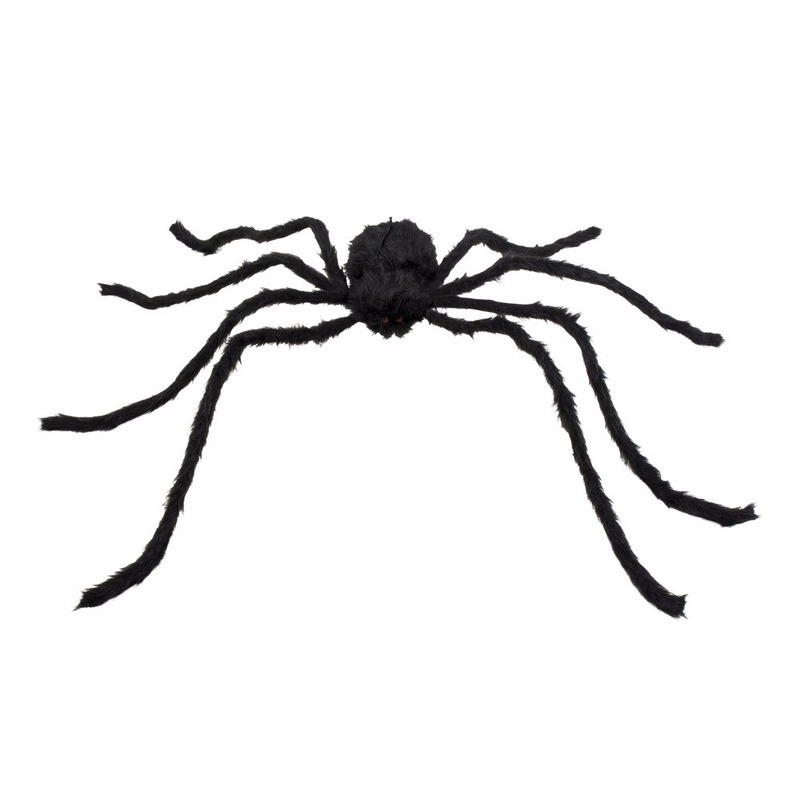 Mega spin XL - zwart - kunststof - 125 x 75 cm - Halloween decoratie