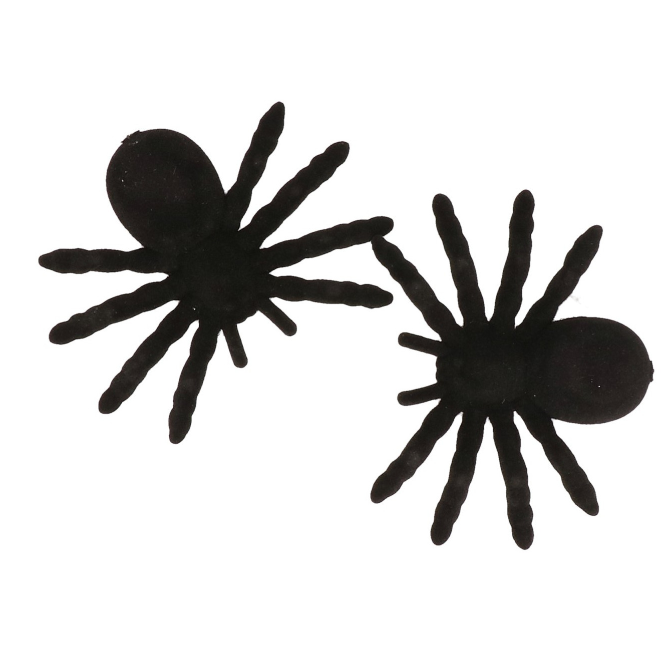 Nep spinnen 10 cm - 2x - Halloween decoratie - Kunststof dieren