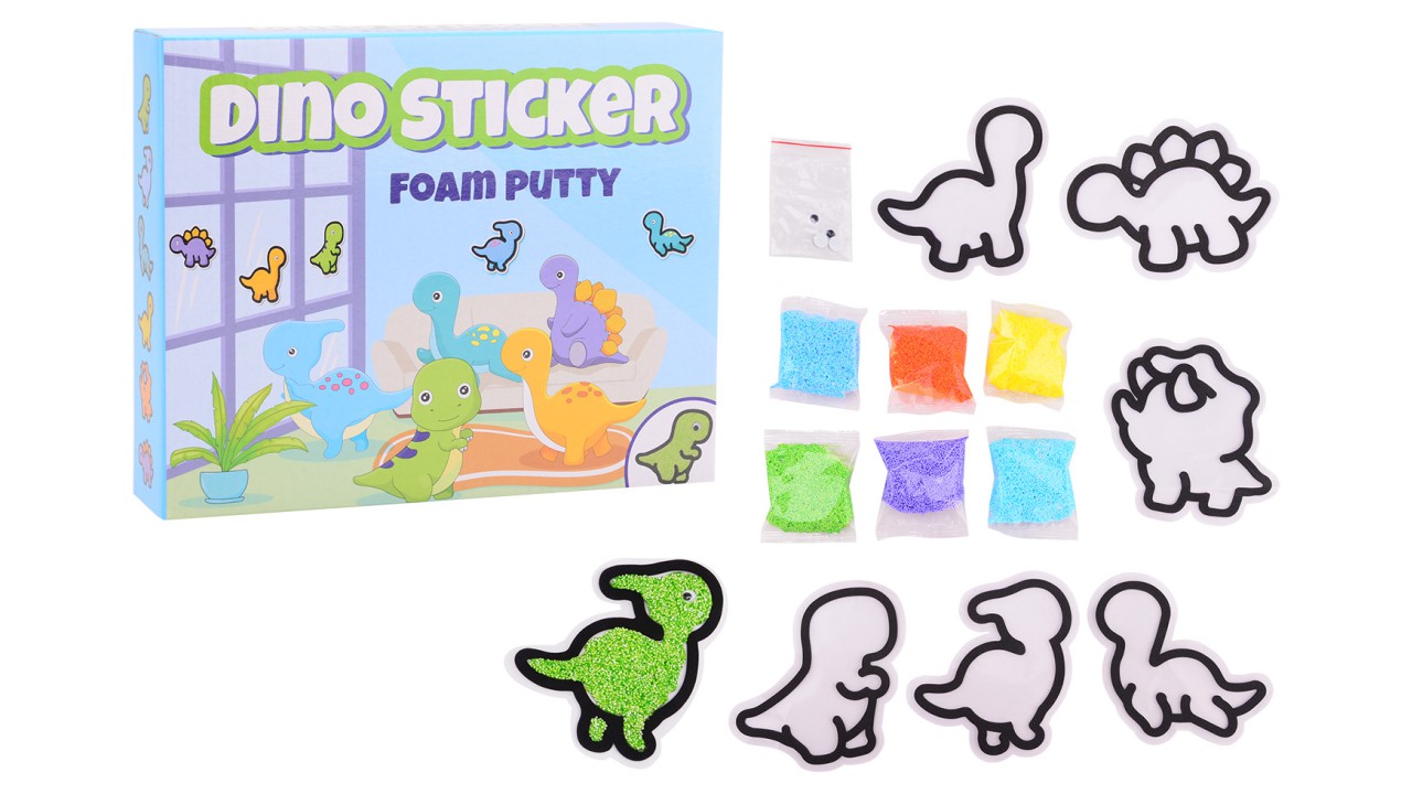 Johntoy Maak je eigen dino foam stickers