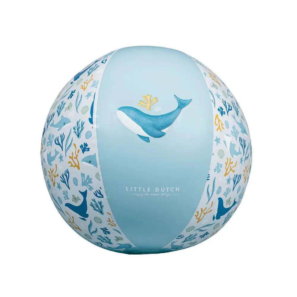 Little Dutch ocean dreams strandbal blauw, 35cm