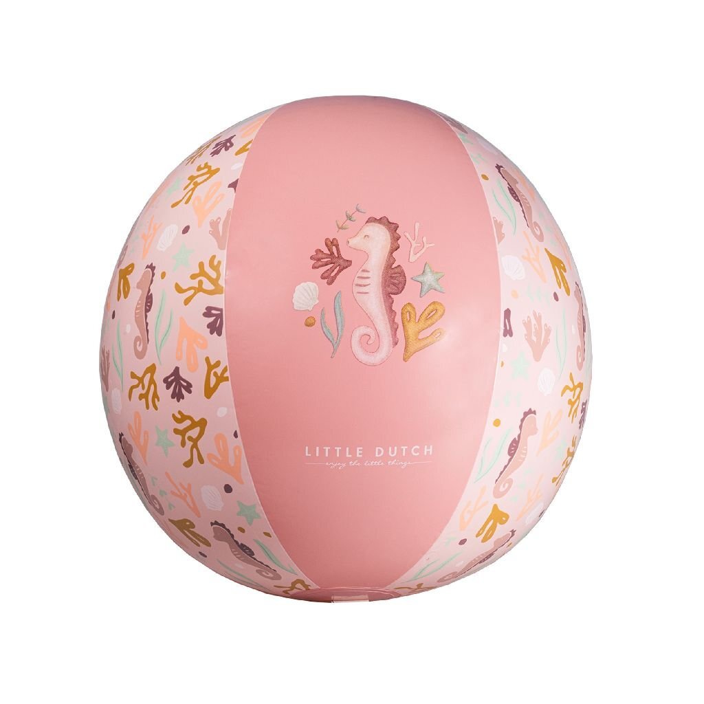 Little Dutch ocean dreams strandbal roze, 35cm