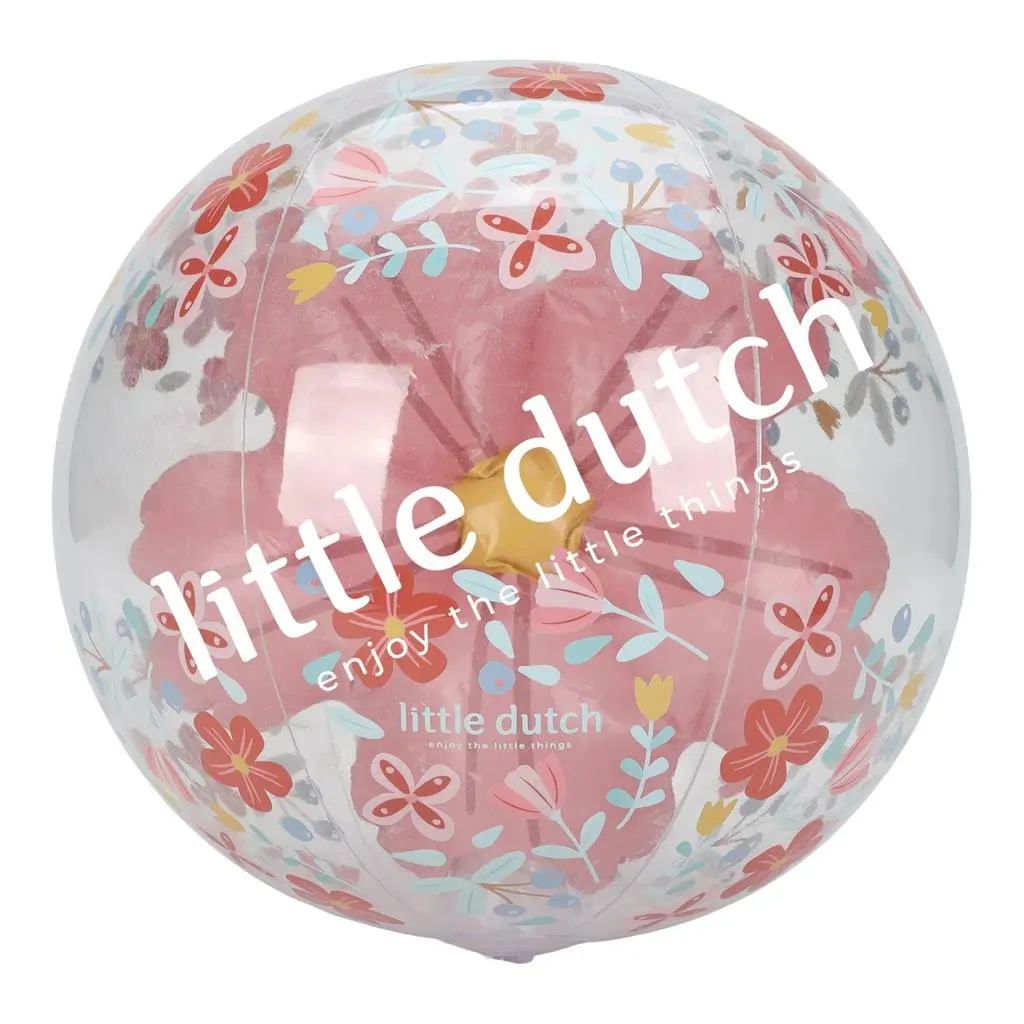 Little Dutch pink flowers strandbal 3d figuur, 35cm